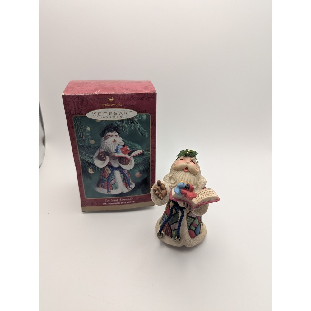 Vtg Hallmark 2000 Keepsake Ornament Toy Shop‎ Serenade Santa Caroling Birds